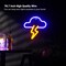 Summer Neon Sign LED Cloud Lightning Neon Signs for Wall Decor Hanging Neon Light Battery or USB Powered Light Up Neon Lights for Bedroom Aesthetic Kids Room Living Room Bar Party Yellow